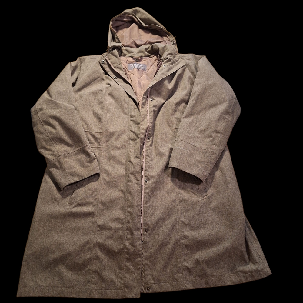 FLASH SALE! Eddie Bauer Oatmeal Hooded Lined Raincoat size 2x